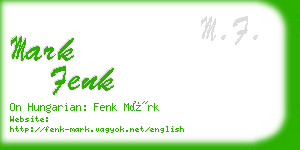 mark fenk business card